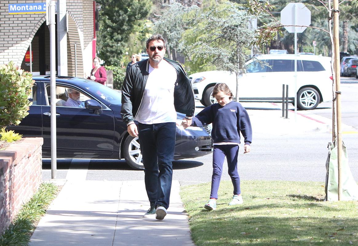 Ben Affleck is seen out and about with his children in Los Angeles