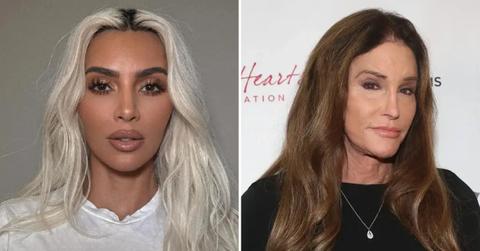 Split photo of Kim Kardashian and Caitlyn Jenner