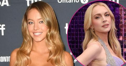 split image of Sydney Sweeney and Lindsay Lohan