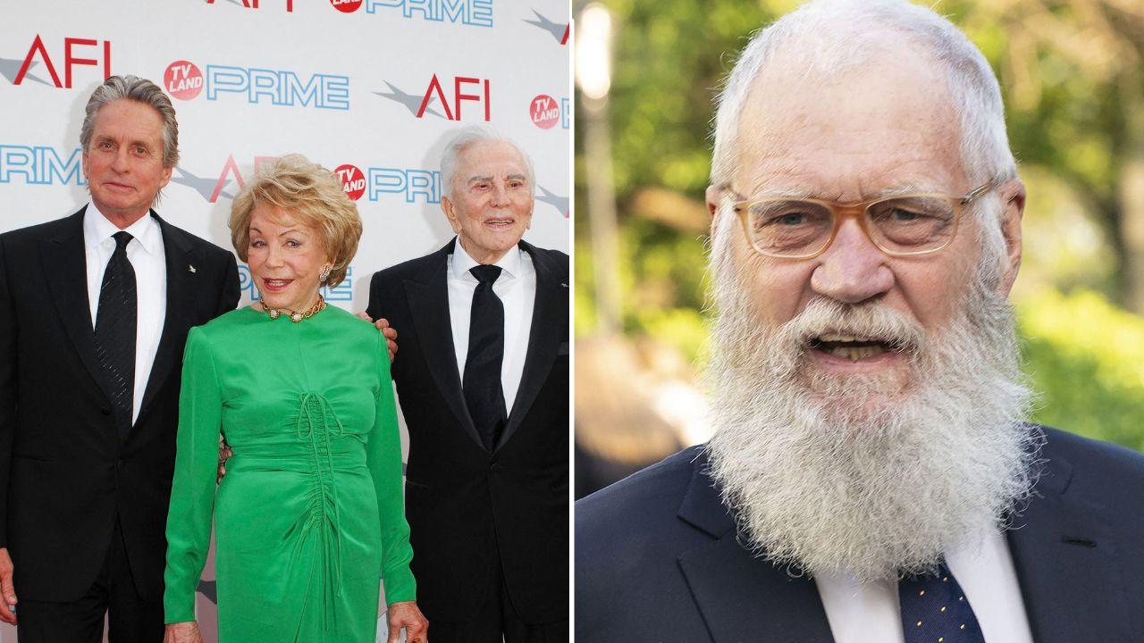 Image of Michael Douglas said David Letterman 'had crossed a line' after an incident involving his mother.