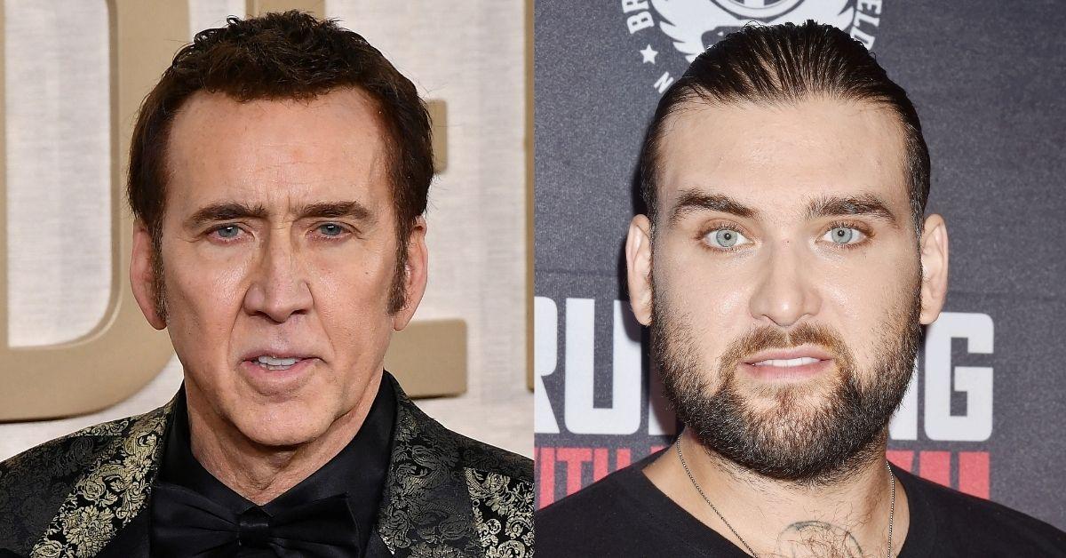 Composite photo of Nicholas Cage and Weston Cage