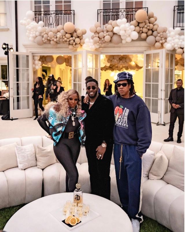 sean diddy combs toasts to another year with ciroc vodka and deleon tequila cocktails at his birthday with jay z and mary j blige