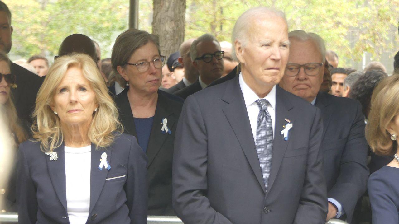 Photo of Biden appeared at the 9/11 ceremony at Ground Zero.