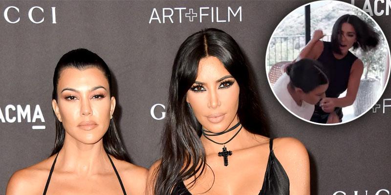 Kim Kardashian Throws A Punch At Kourtney Kardashian