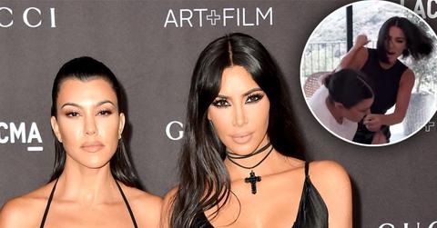 Kim Kardashian Throws A Punch At Kourtney Kardashian