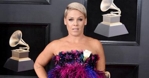 Singing National Anthem Super Bowl Pink Flu PP