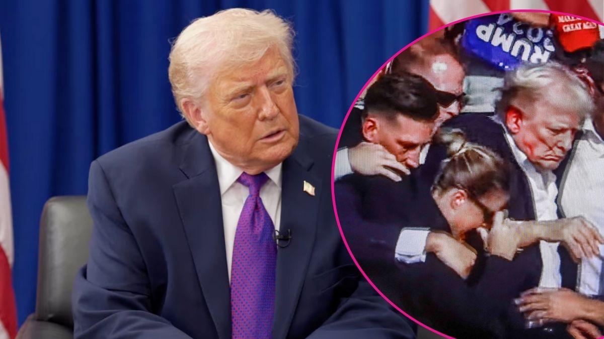 Two photos of Donald Trump