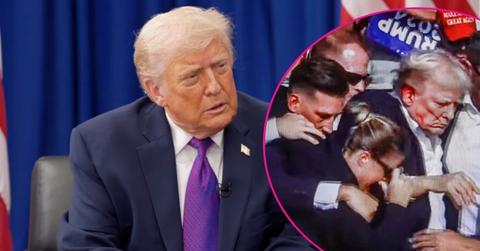 Two photos of Donald Trump