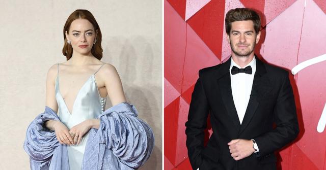 emma stone excitedly reacts ex andrew garfield movie premiere watch