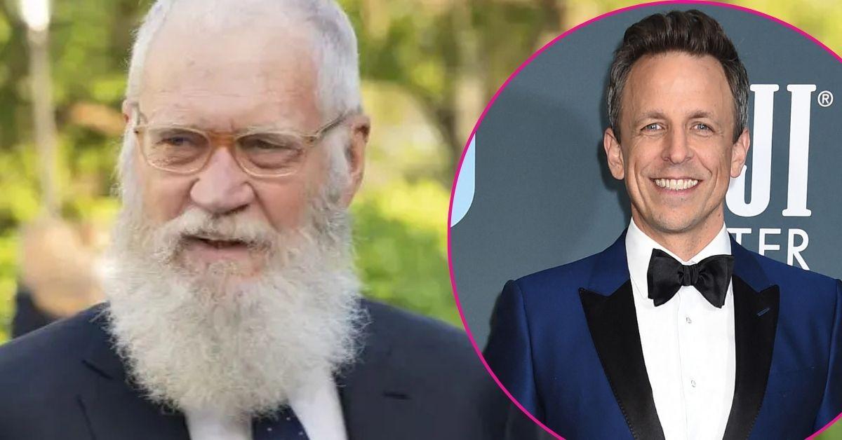 Photo of David Letterman and Seth Meyers