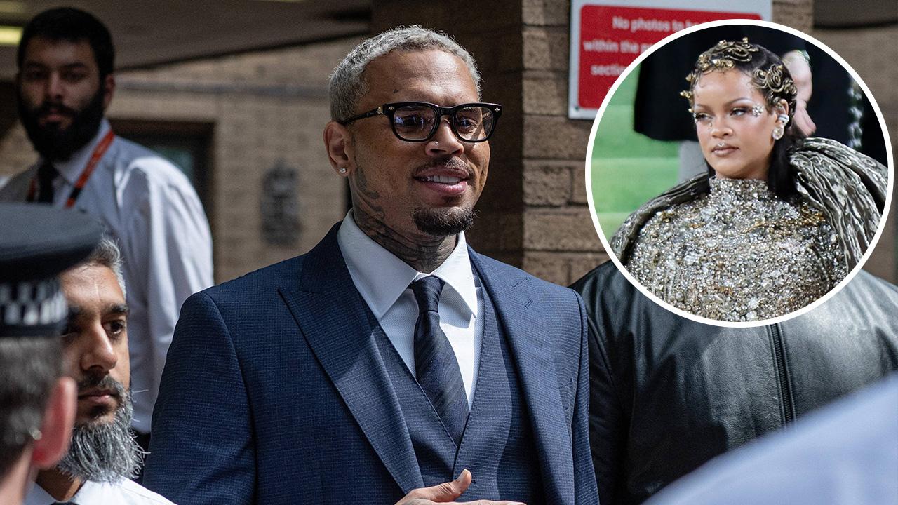 photo of Chris Brown infamously assaulted then-girlfriend Rihanna during their relationship.
