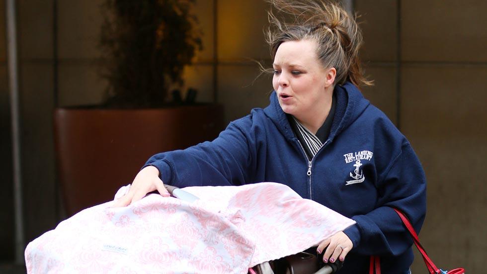 EXCLUSIVE: Catelynn Lowell with newborn baby Nova Reign out and about in NYC