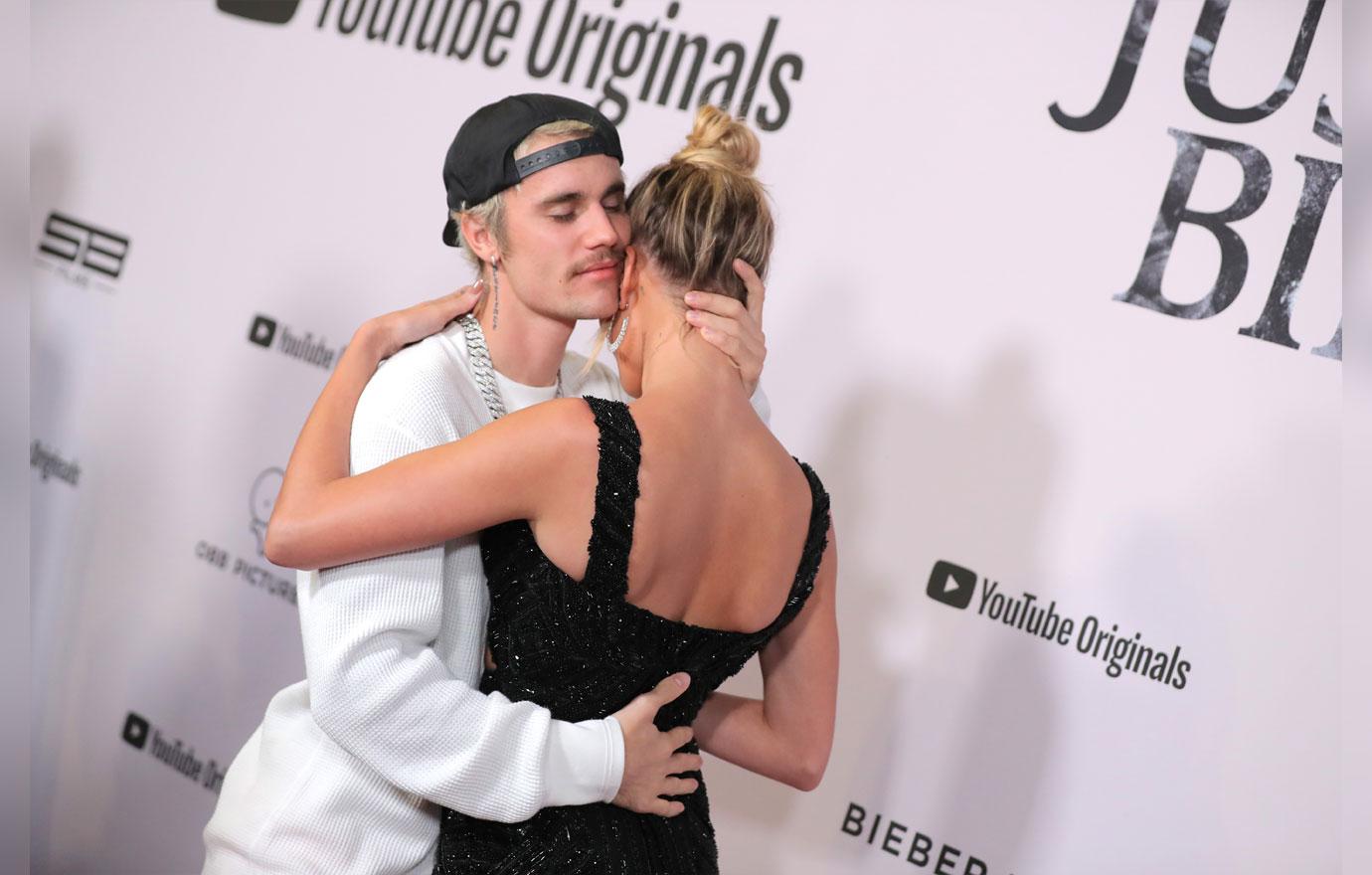 Justin Bieber & Hailey Baldwin Display PDA At ‘Seasons’ Premiere In LA