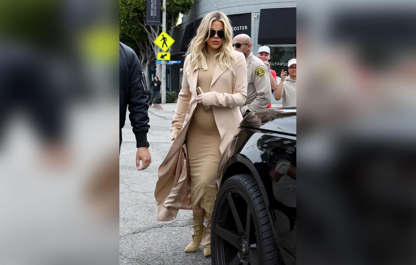 Very pregnant Khloe Kardashian goes shopping in West Hollywood