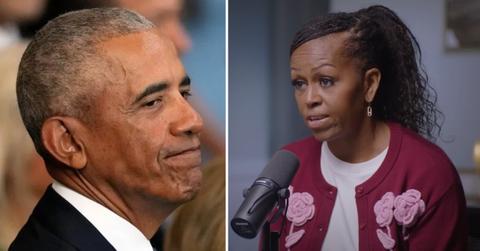 Split photo of Barack and Michelle Obama.