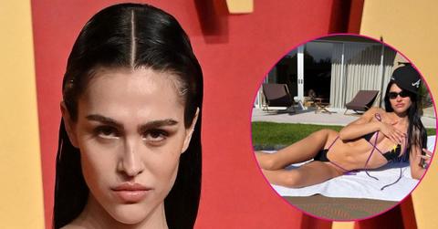 amelia hamlin near nip slip tiny bikini