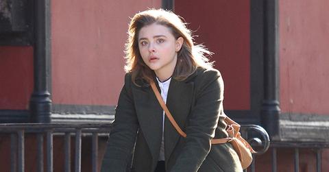 Chloe grace moretz filming the widow nyc pics feature
