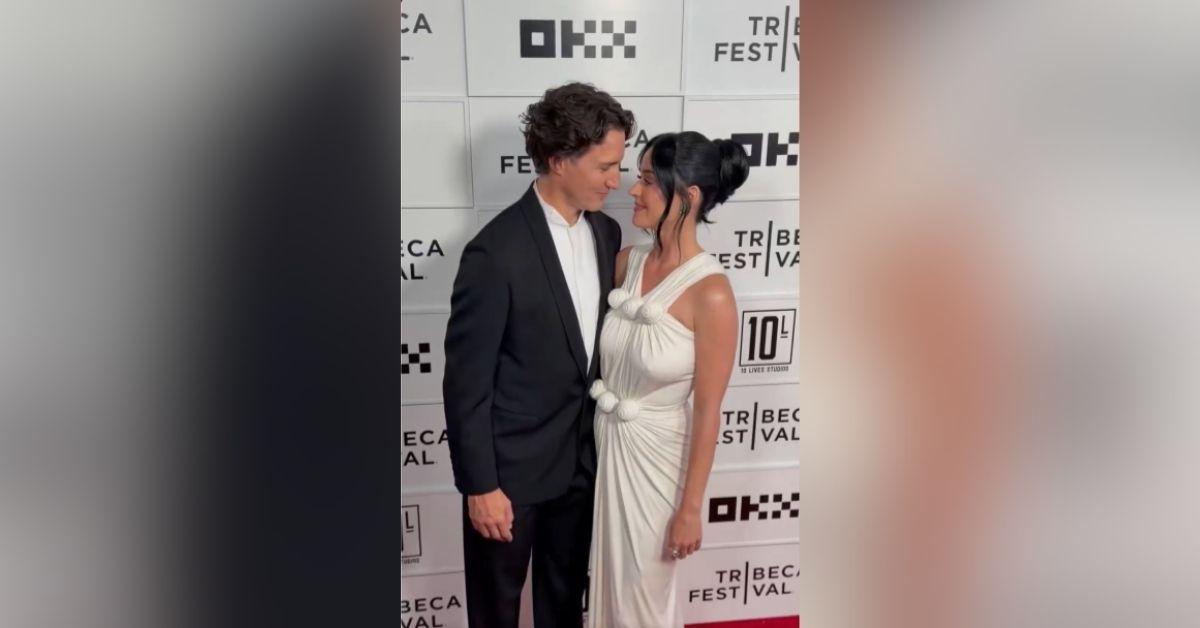 image of Katy Perry and Justin Trudeau attended the Tribeca Festival premiere together in New York City.