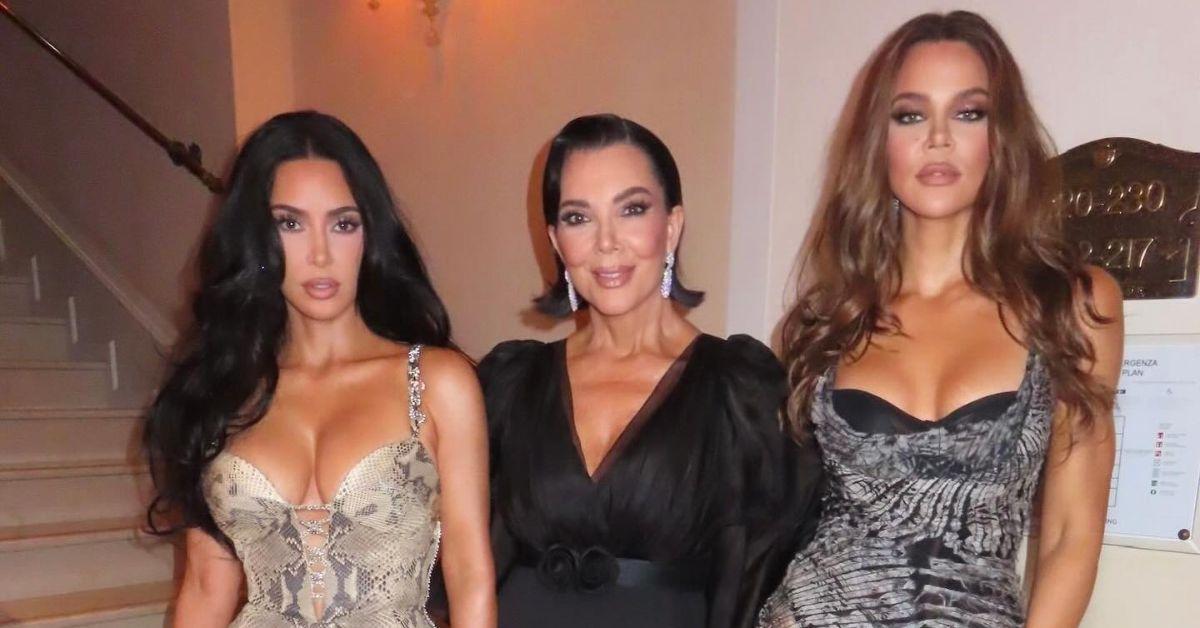 kim khloe kardashian low cut dresses italy photos