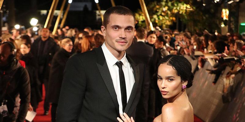 Zoe kravitz karl glusman red carpet appearance engagement main