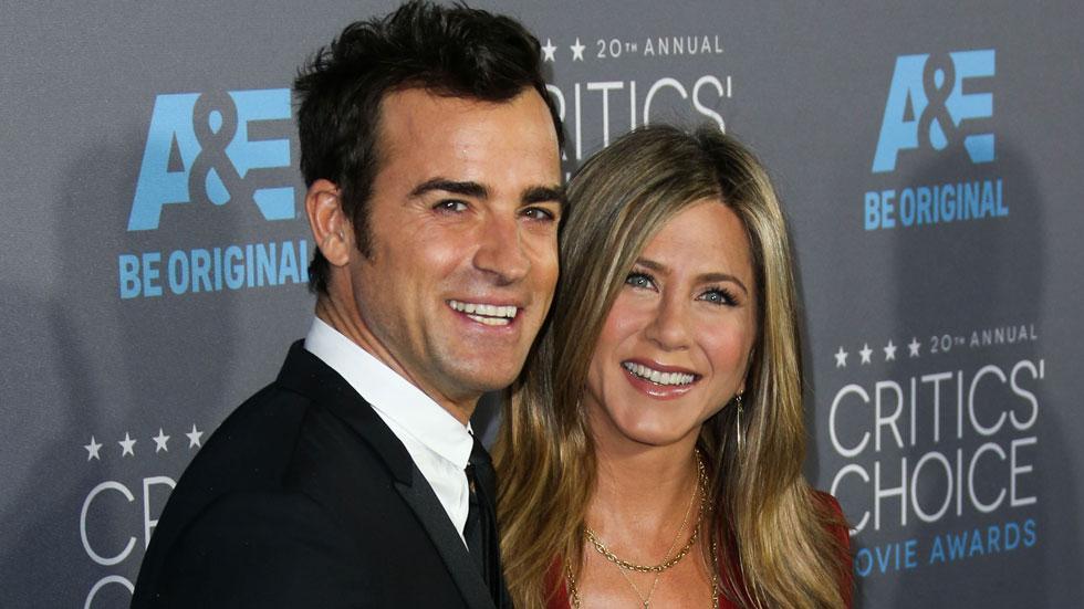 Jennifer aniston change last name theroux justin married