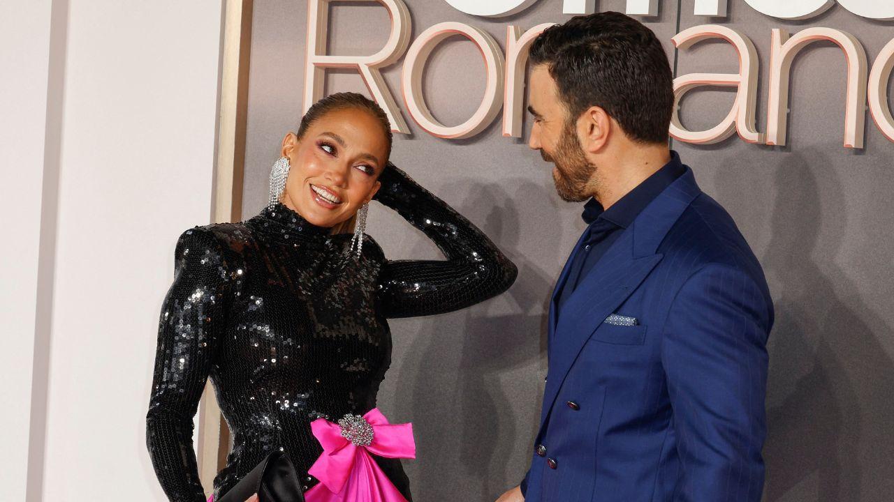 Photo of Jennifer Lopez and Brett Goldstein.