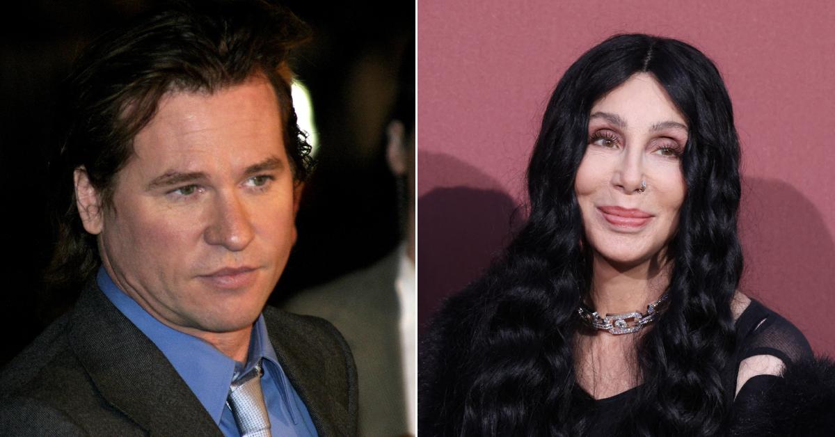 Photo of Val Kilmer; picture of Cher.