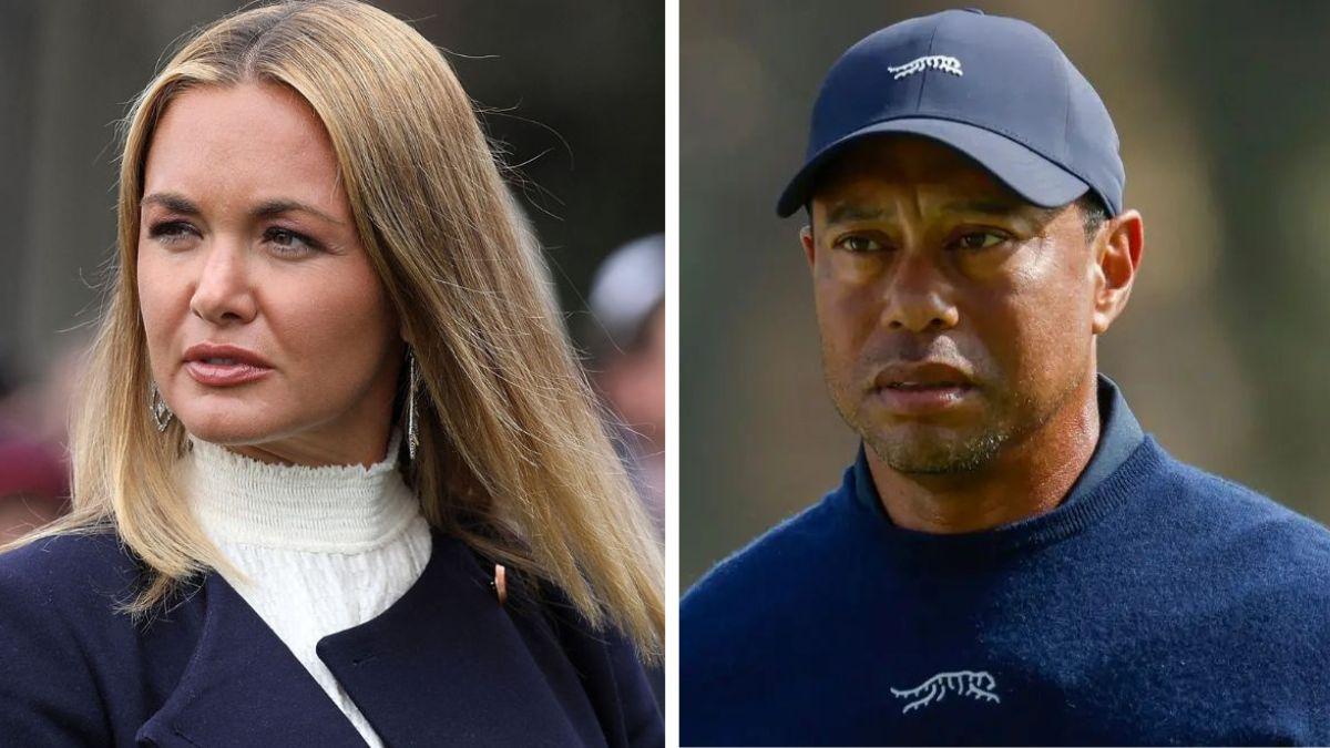 split photo of vanessa trump and tiger woods