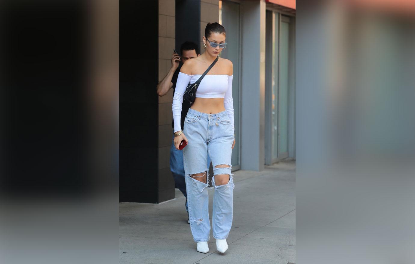 Bella Hadid Stomach Abs New York City