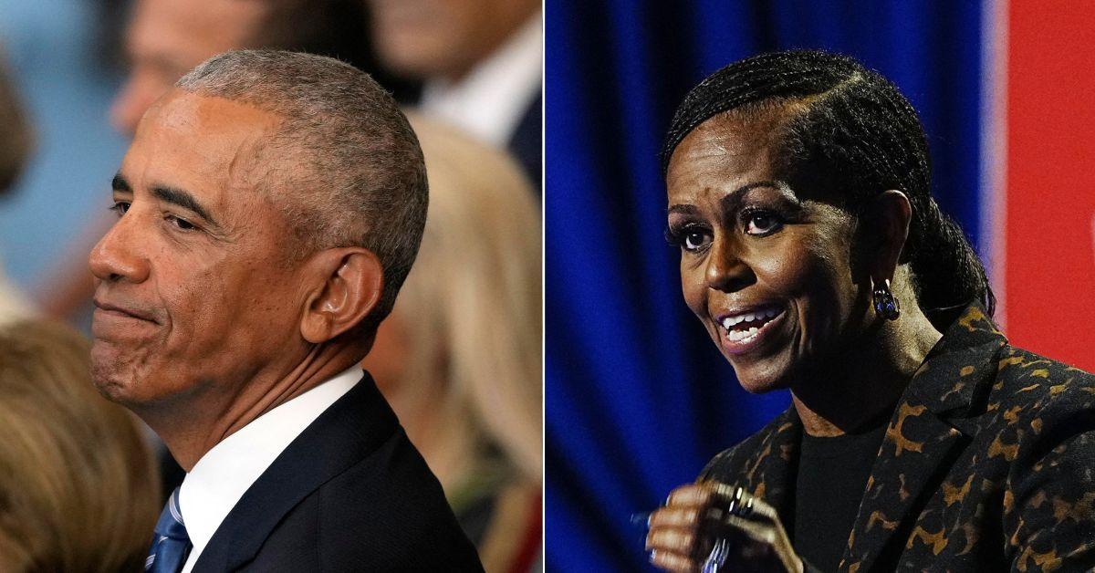 Photo of Barack and Michelle Obama. 