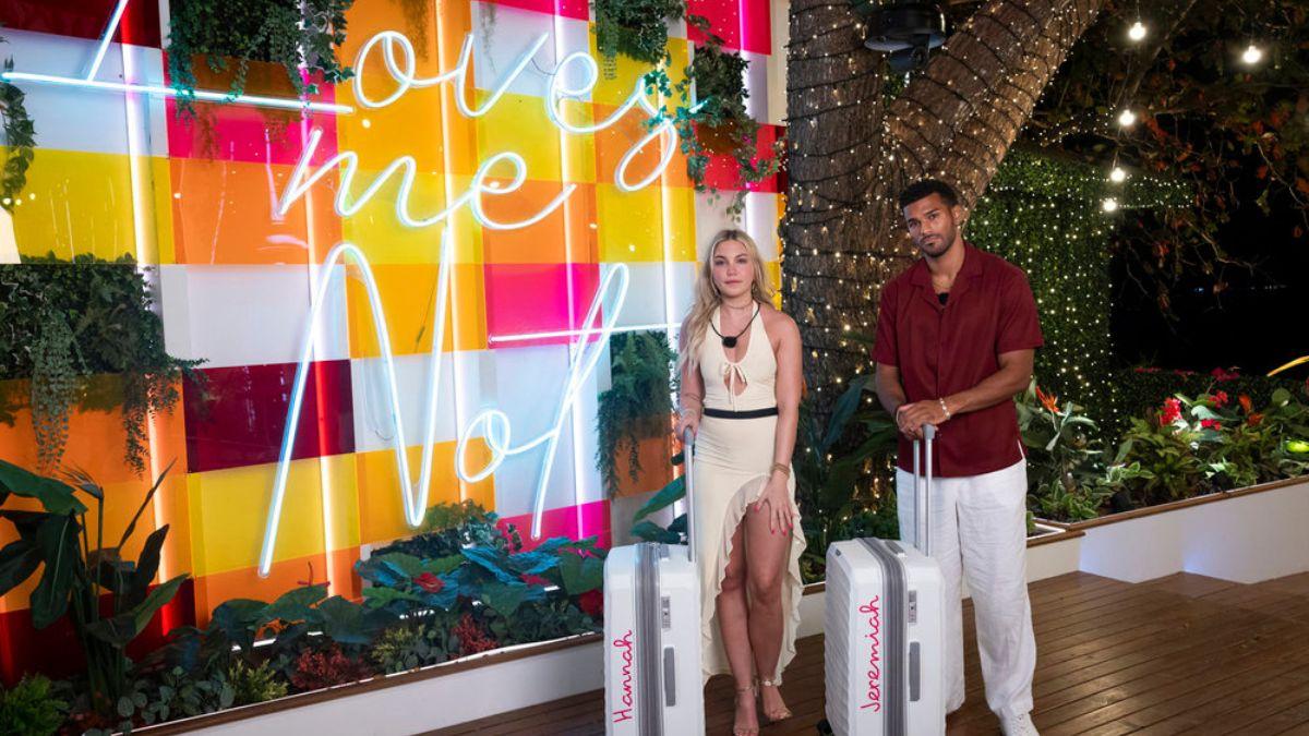 Image of Jeremiah Brown and Hannah Fields were dumped from the villa on the same night during Season 7 of 'Love Island USA.'
