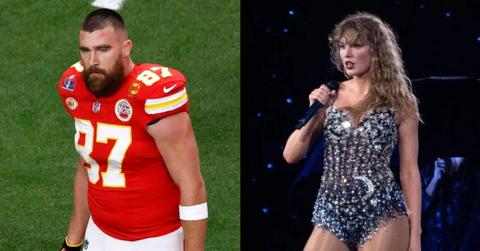 Composite photo of Travis Kelce and Taylor Swift