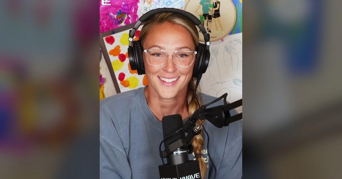 Image of Kylie Kelce interviewed Ed Sheeran for her 'Not Gonna Lie' podcast.