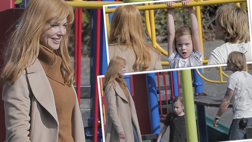 nicole kidman keith urban daughters park playdate