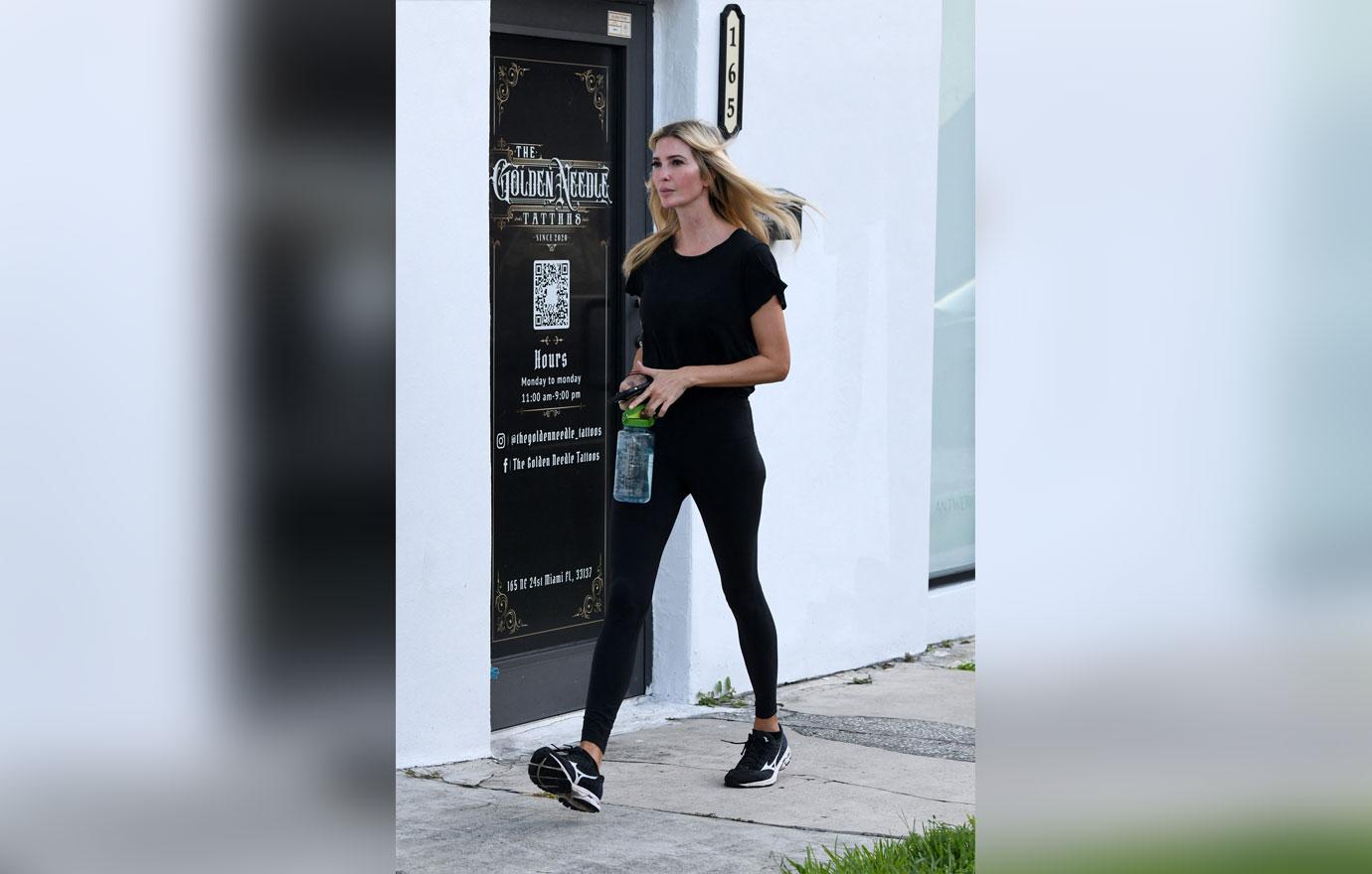 ivanka trump goes for a workout at her gym in miami