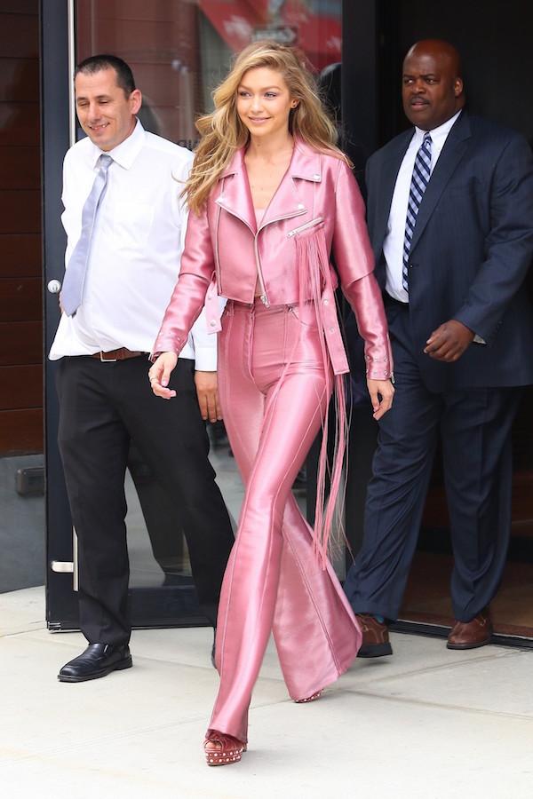 A glam Gigi Hadid is pretty in pink!