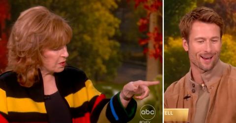 Photo of Joy Behar and Glen Powell