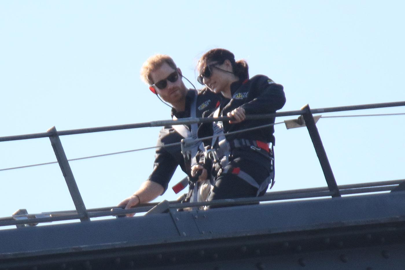 Prince Harry climbs Sydney Harbour Bridge &#8211; cropped photos