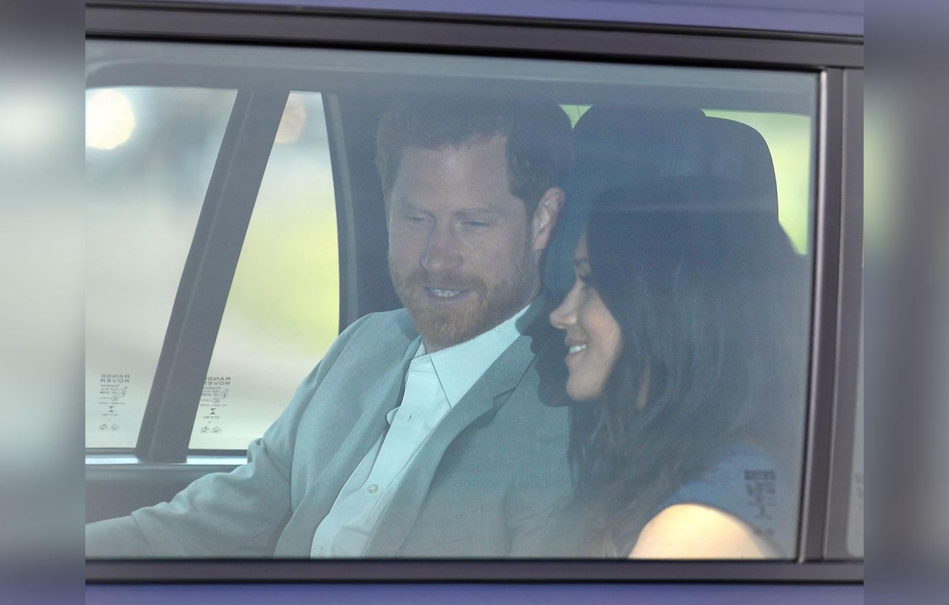 Prince Harry and Meghan Markle arrive at Windsor Castle