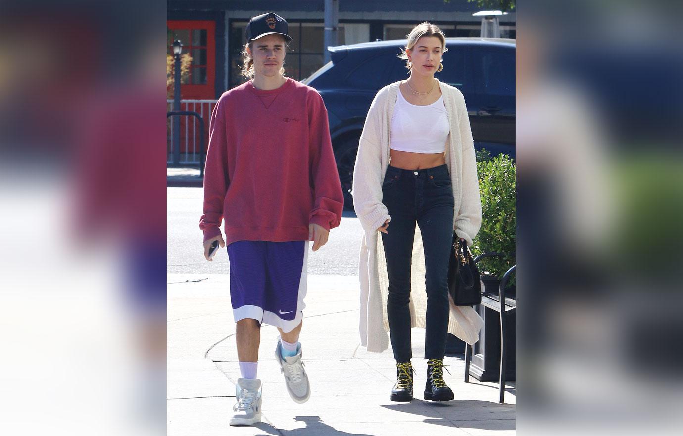 Hailey Baldwin And Justin Bieber Walking