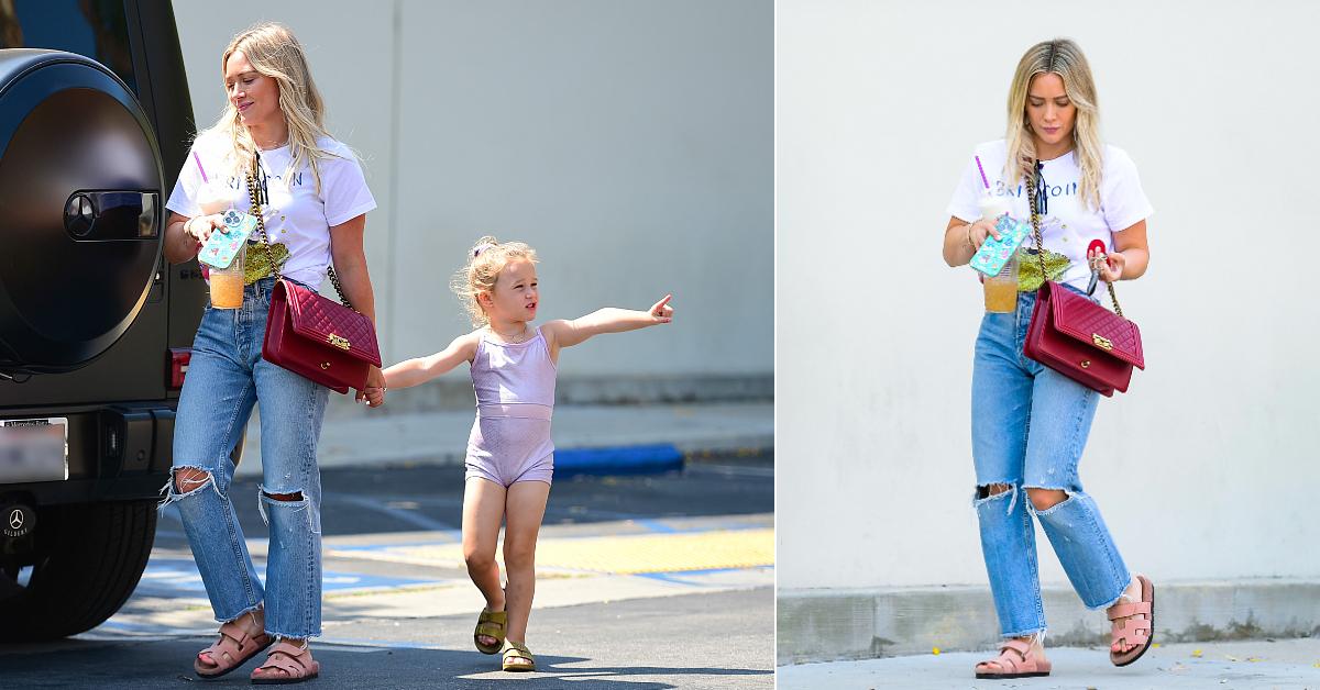 Hilary Duff Runs Errands In West Hollywood With Daughter Banks