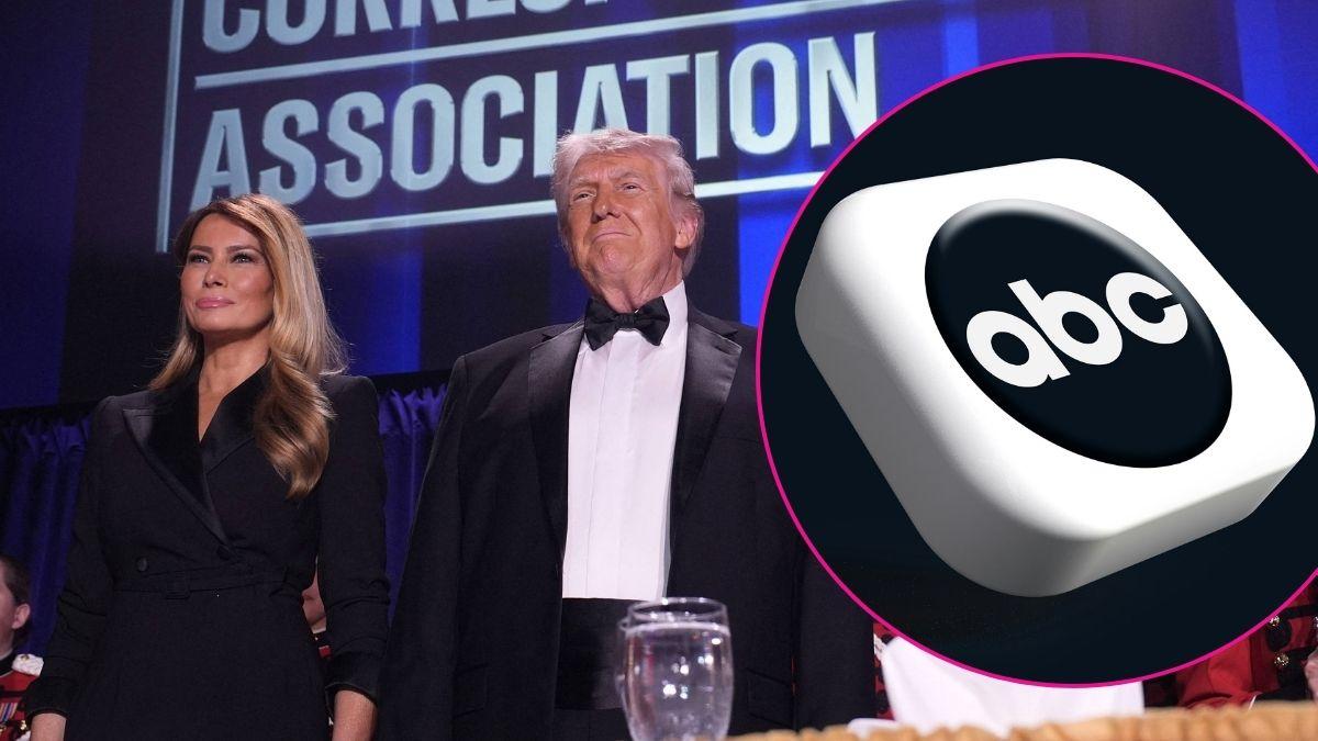 Composite photo of Donald Trump, Melania Trump and ABC logo.