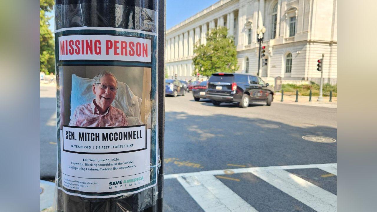 Image of Mitch McConnell briefly fell unconscious before being rushed to a hospital in June.