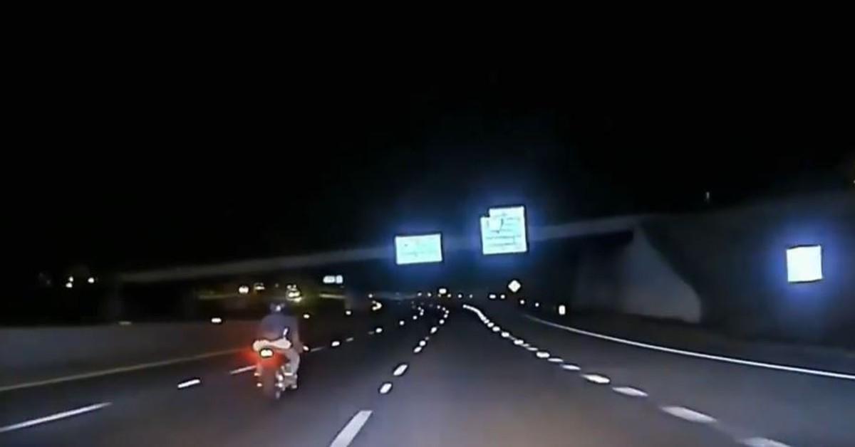 motorcyclist bursts into flames police chase videopp