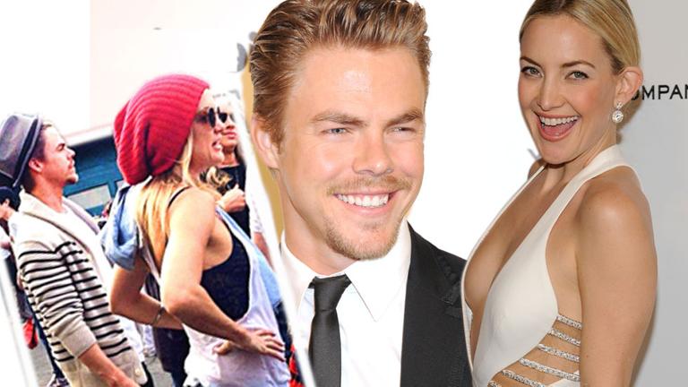 Kate Hudson Keeping Derek Hough As Her “Booty Call,” Shows Off Her Bum In Barely-There Dress!
