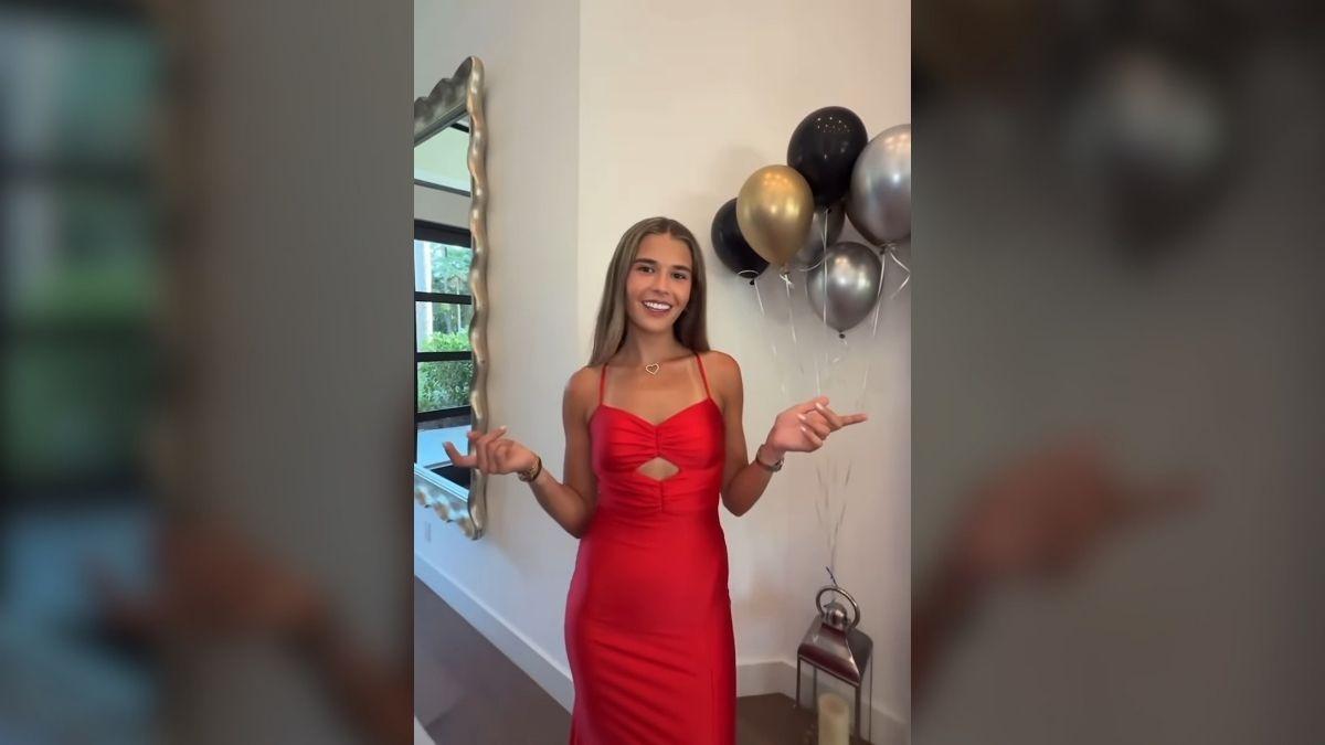 Photo of Kai Trump received many compliments on the color of her prom dress. 