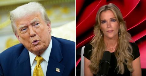 Photo of Donald Trump; picture of Megyn Kelly.