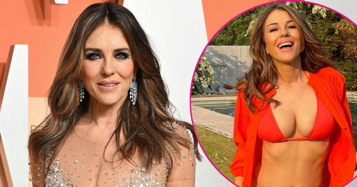 Fans Can't Believe Elizabeth Hurley Is 60 As She Shows Off Figure In Red Bikini