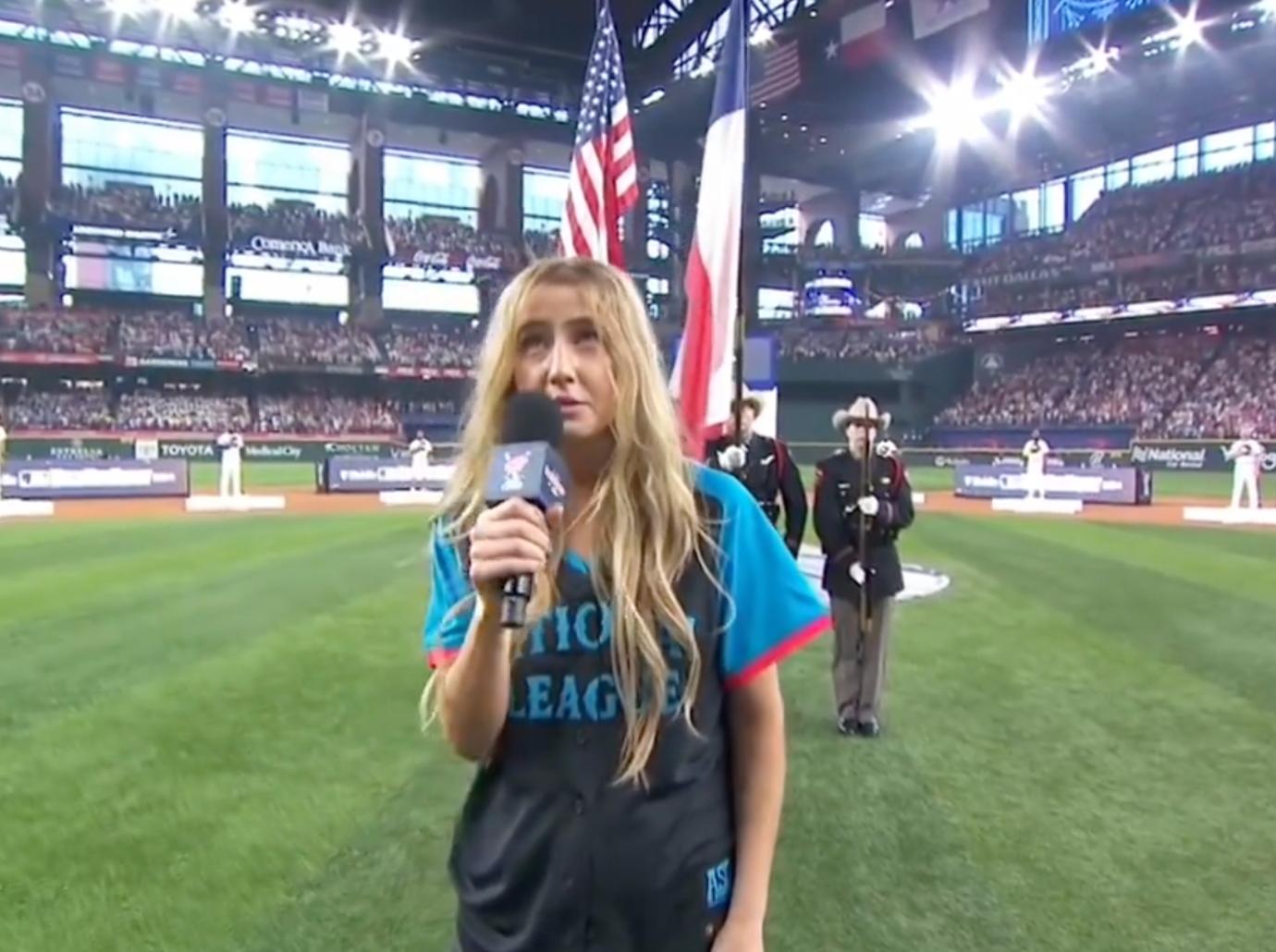 ingrid andress rehab drunk national anthem performance home run derby