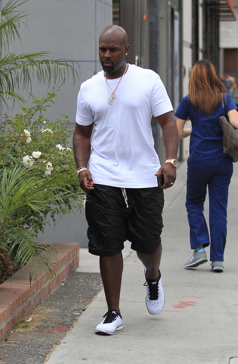 Corey Gamble parks his car in the handicap while shopping in Beverly Hills